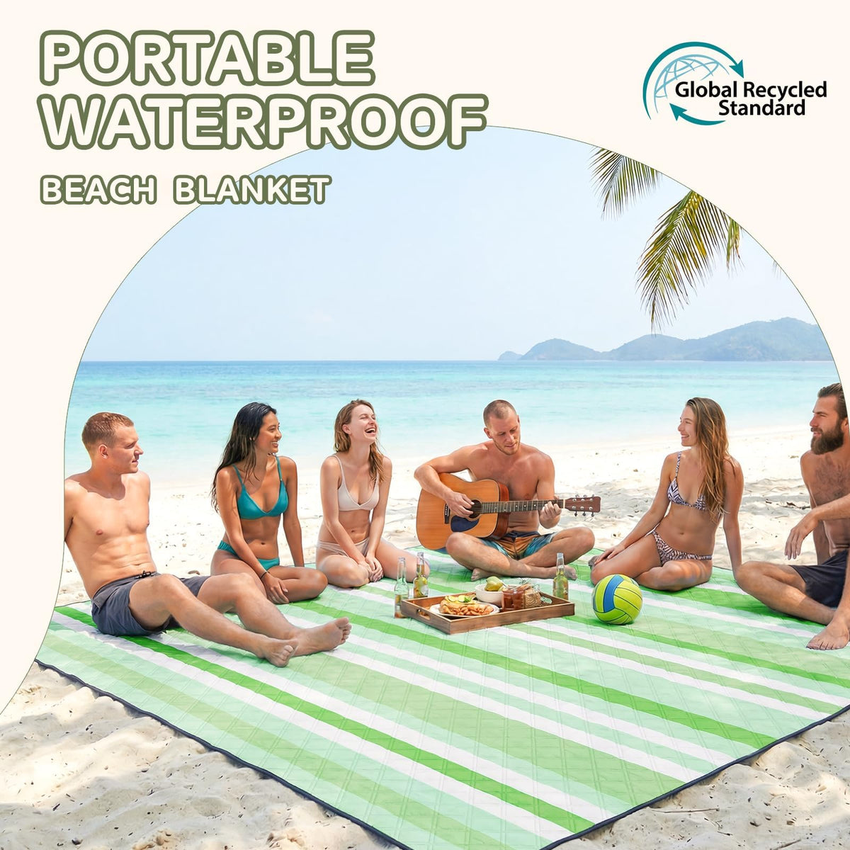 Genovega Waterproof Beach Blanket Picnic Outdoor Mat Rug Extra Large Portable Umbrella Wagon Folding Pop Tent Sun Shelter Shade Canopy Ball Cart Cool Cabana Anchor Fan Mesh Bag Tote Toallas Manta Father Jim Norris notebooks