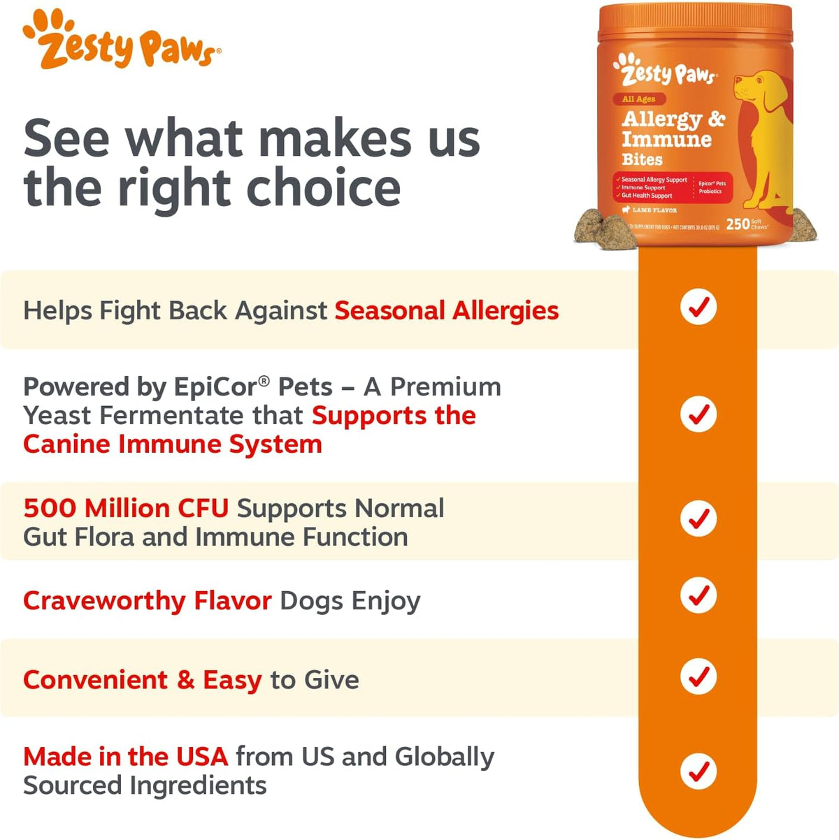 Zesty Paws Dog Allergy Chews - Dog Allergy Relief, Lamb, 90 Ct Father Jim Norris notebooks