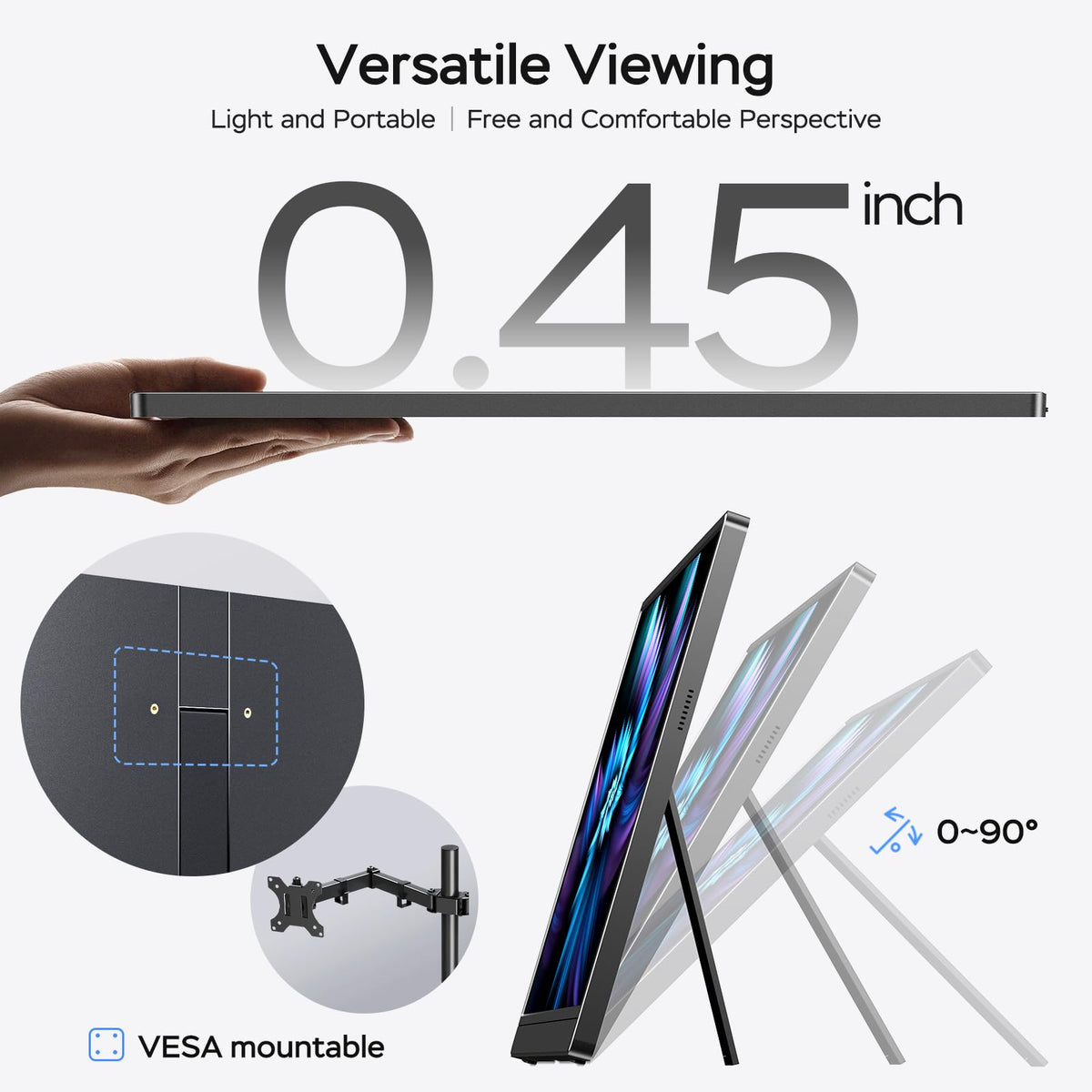 MNN 15.6" FHD 60Hz Portable Monitor USB-C HDMI IPS HDR Gaming Laptop Father Jim Norris notebooks