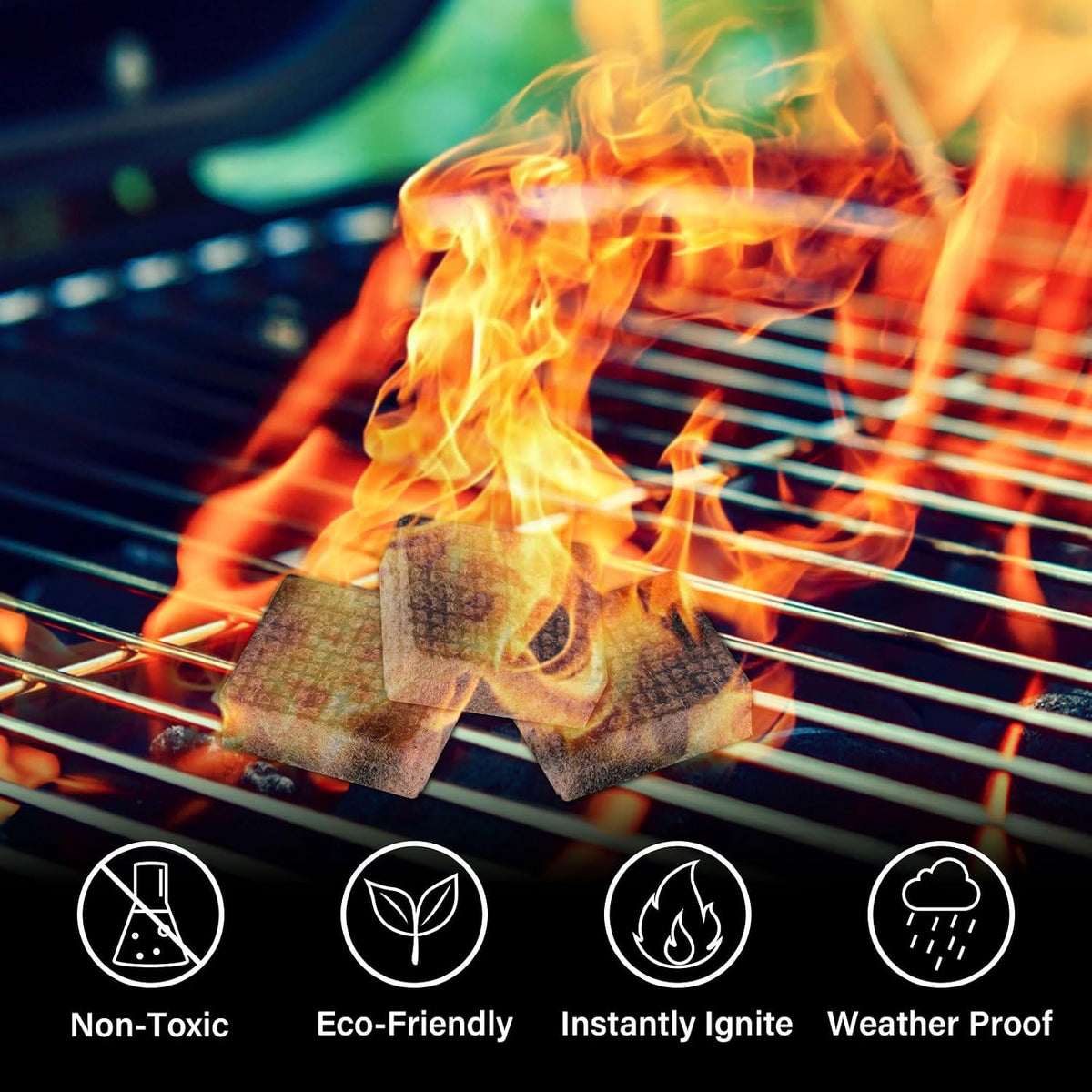 HGD Larger 32pcs Fire Starter, Natural Fire Starters for BBQ, Campfire, Fireplace, Charcoal, Wood Stove, Chimney, Fire Pit, Grill, Smoker, Indoor Outdoor Use Father Jim Norris notebooks