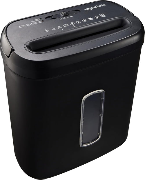Amazon Basics 8-Sheet High Security Cross Cut Paper and Credit Card Shredder with P-4 Security, Auto Shut-off, Black Father Jim Norris notebooks