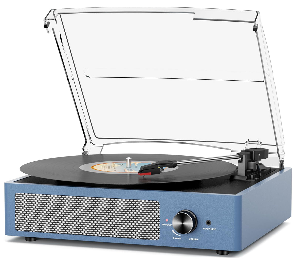 Vinyl Record Player Turntable with Built-in Bluetooth Receiver & 2 Stereo Speakers, 3 Speed 3 Size Portable Retro Record Player for Entertainment and Home Decoration Father Jim Norris notebooks