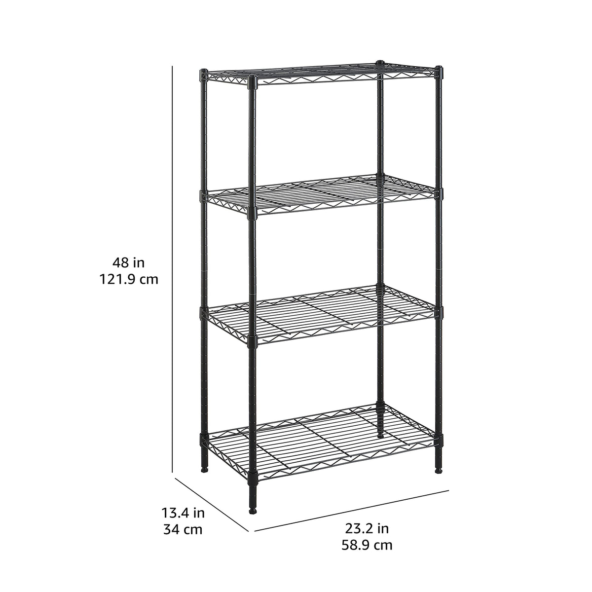 Amazon Basics 5-Shelf Adjustable Heavy Duty Steel Wire Storage Shelves for Garage