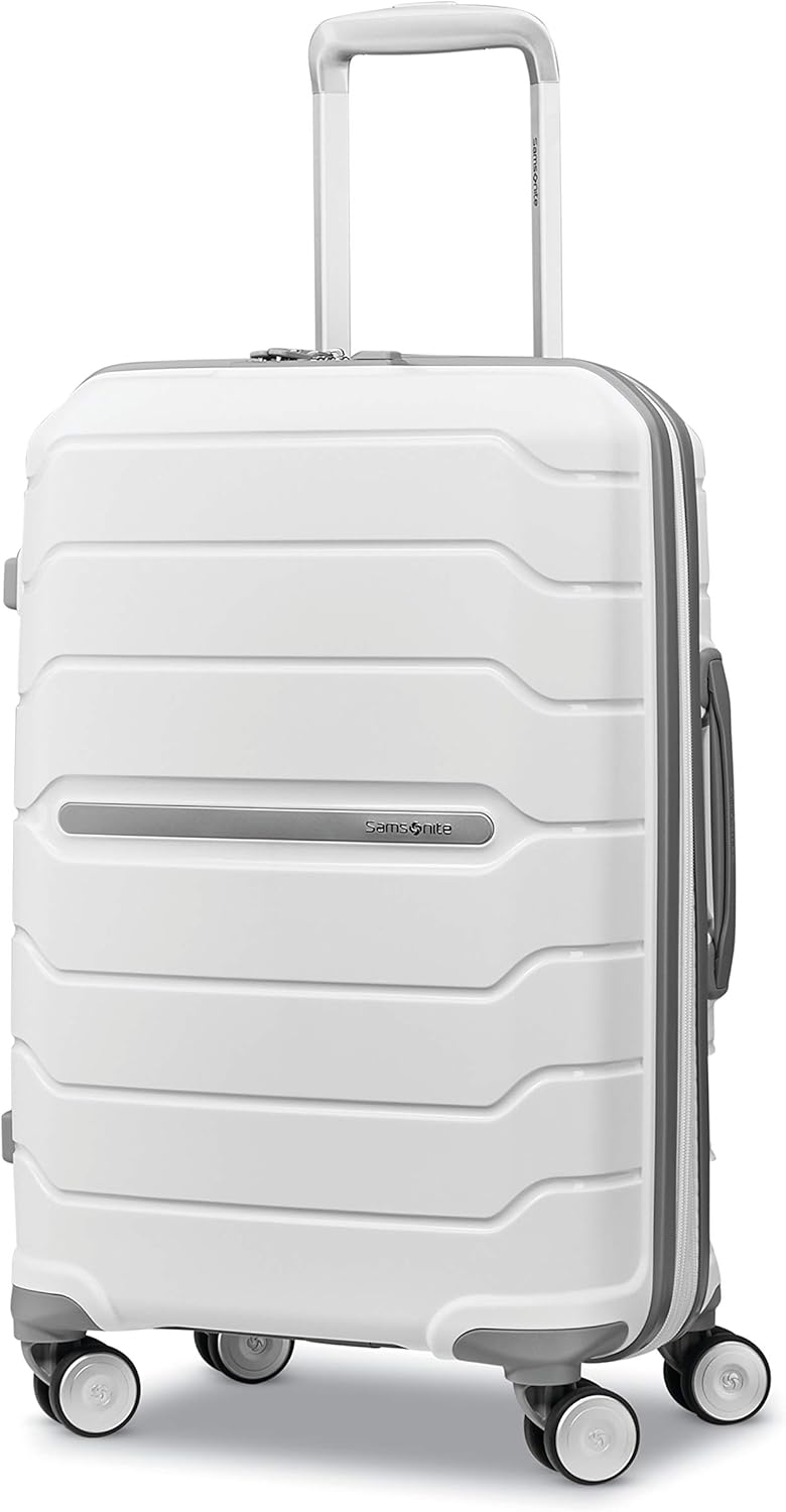Samsonite Freeform Medium Luggage with Dual 360° Spinner Wheels - Checked Suitcase - TSA Lock, Airline-Approved - Lightweight Durable Polypropylene Expandable Hardshell - Amethyst Purple