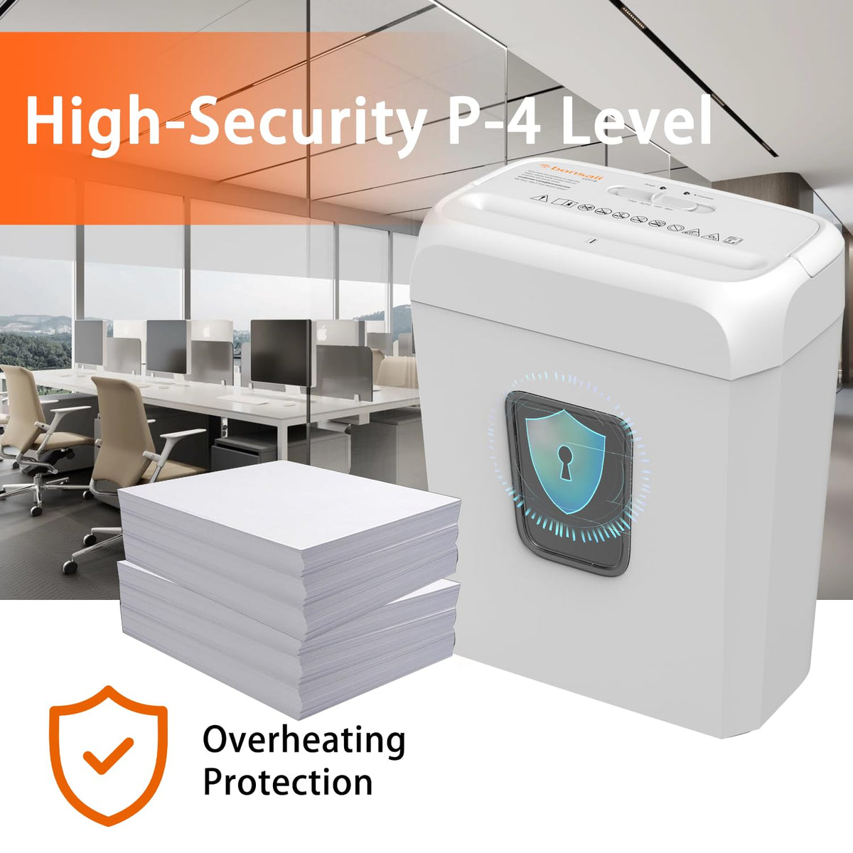 Bonsaii 6-Sheet Micro Cut Paper Shredder for Home, High Security Level P-4 Father Jim Norris notebooks