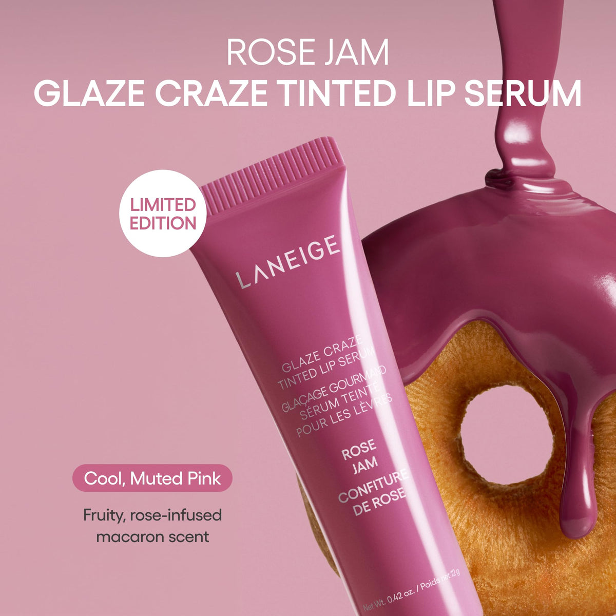 LANEIGE Glaze Craze Tinted Lip Serum with Plumping Polypeptides Father Jim Norris notebooks