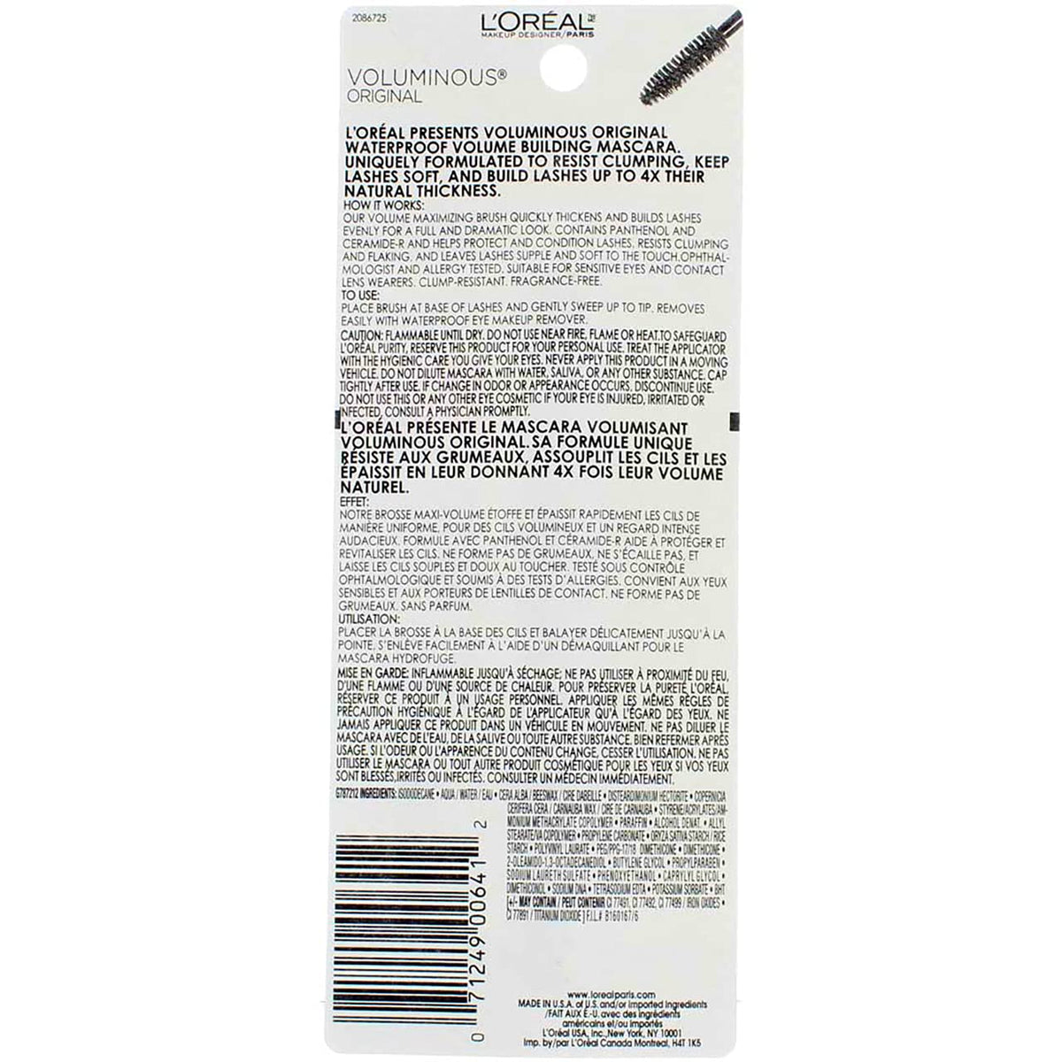 L’Oreal ParisVoluminous Waterproof Volume Building Mascara, Black [360], 0.28 oz (Pack of 3) Father Jim Norris notebooks