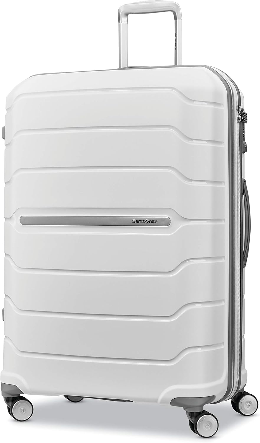 Samsonite Freeform Medium Luggage with Dual 360° Spinner Wheels - Checked Suitcase - TSA Lock, Airline-Approved - Lightweight Durable Polypropylene Expandable Hardshell - Amethyst Purple