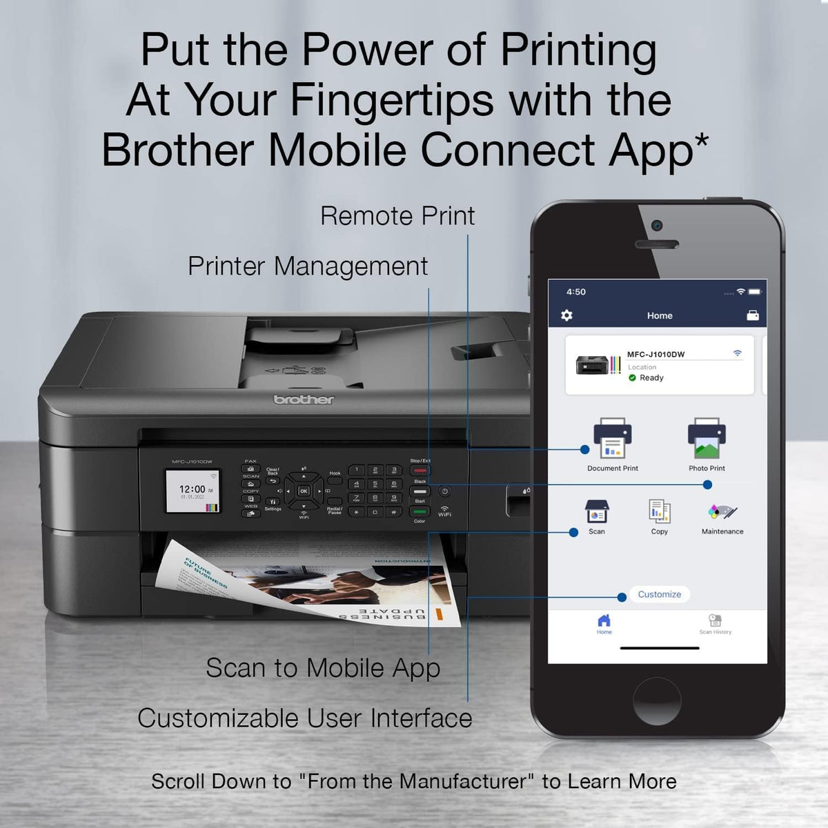 Brother Work Smart 1360 Wireless Color Inkjet All-in-One Print, Scan, Copy Father Jim Norris notebooks