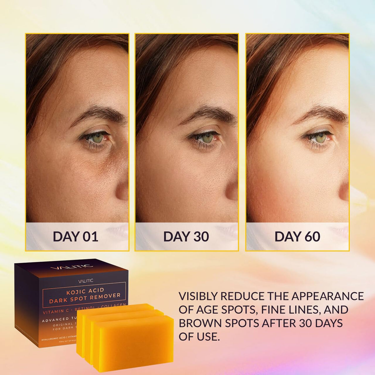 VALITIC Kojic Acid Dark Spot Remover Soap Bars, Turmeric Bar Soaps 2 Pack Father Jim Norris notebooks