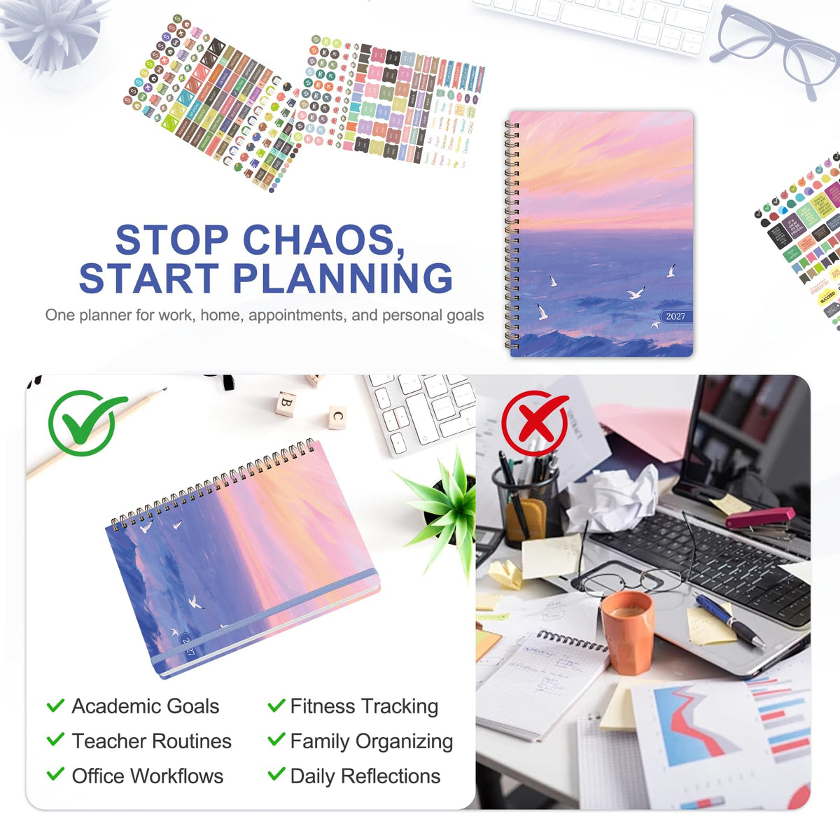 2027 Planner, Weekly and Monthly Calendar Planner Book, A5(6.3'' x 8.5'') Father Jim Norris notebooks