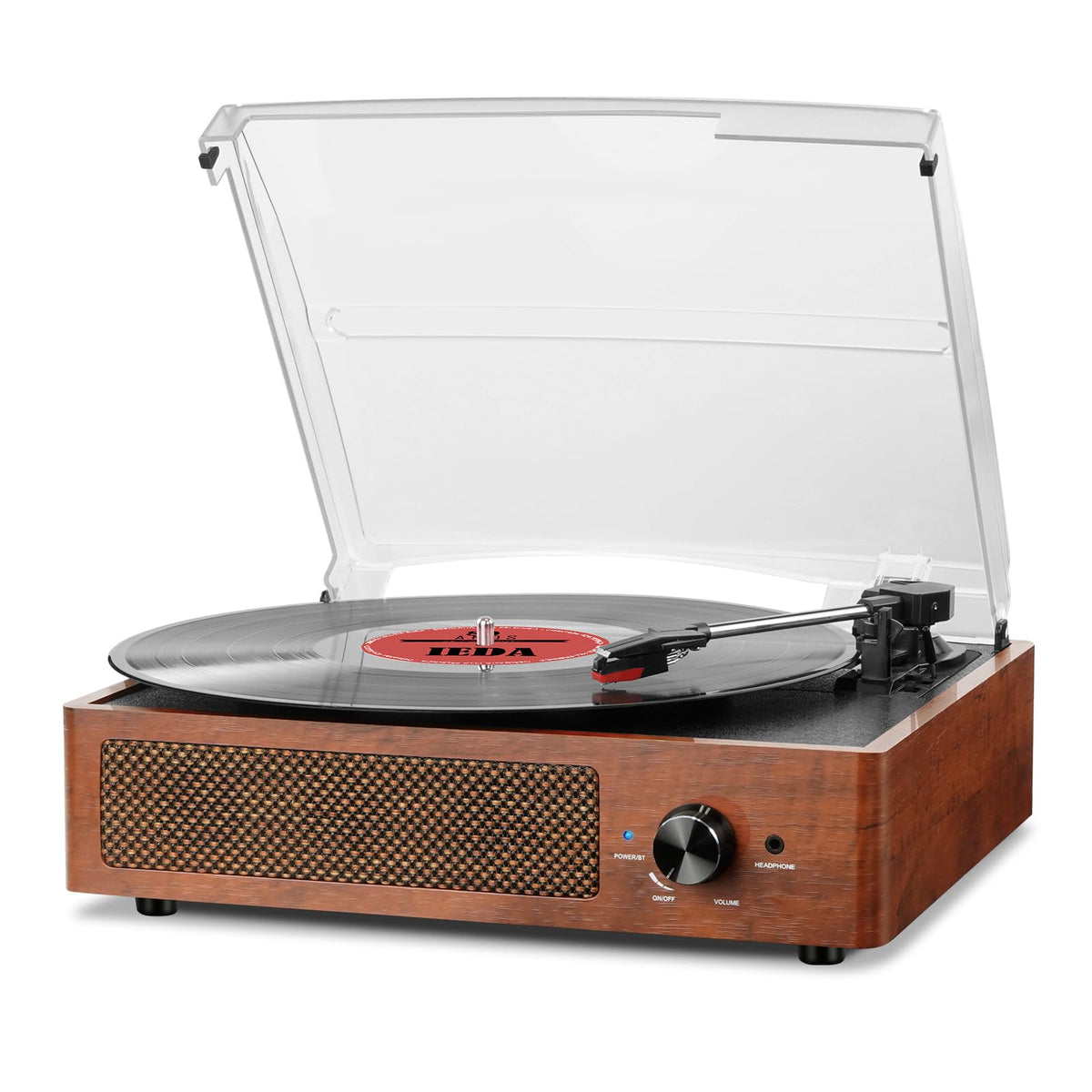 Vinyl Record Player Turntable with Built-in Bluetooth Receiver & 2 Stereo Speakers, 3 Speed 3 Size Portable Retro Record Player for Entertainment and Home Decoration Father Jim Norris notebooks