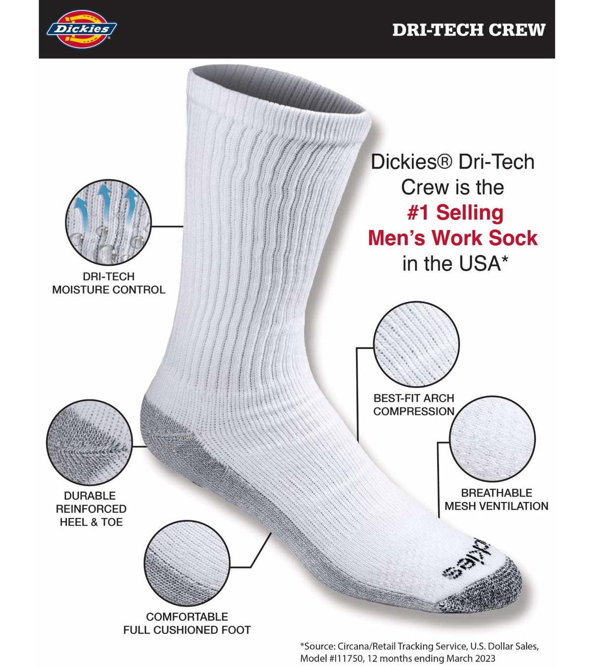 Dickies Men's Dri-tech Original Moisture Control Crew Socks, Available in M-xxl (6, 12, 18 Pairs) Father Jim Norris notebooks
