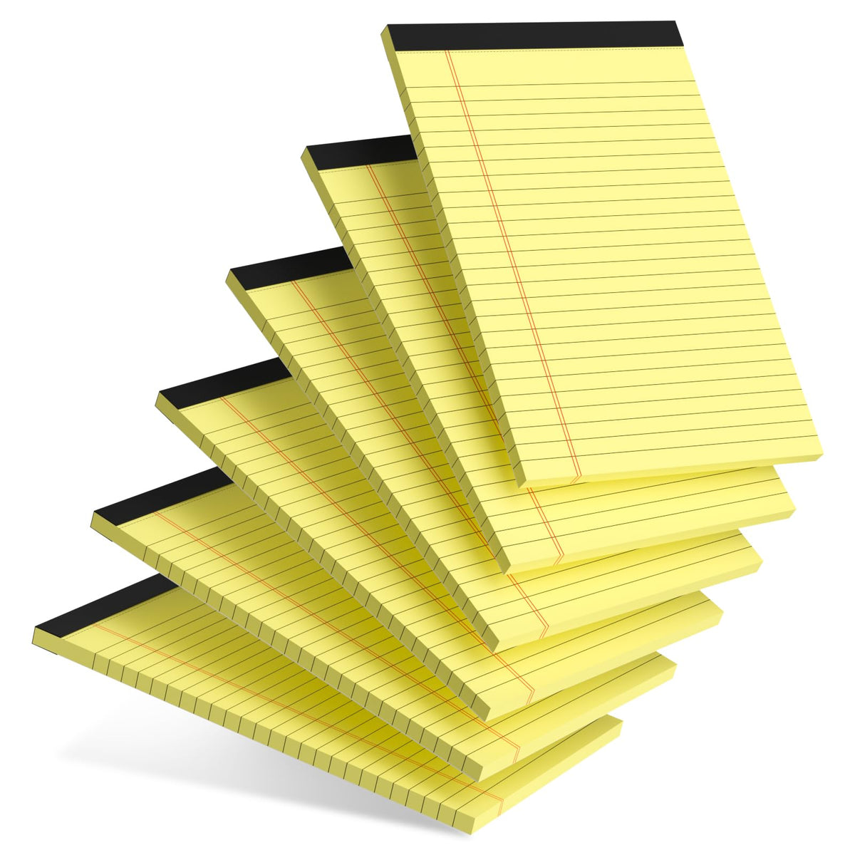 AILZFEI 6pcs Small Note Pad 5x8 College Ruled Legal Pads Paper Notepads 6 Pack Study Back Writing Pads 5 x 8 Legal Pads Perforated Narrow Ruled Pads of Paper White Father Jim Norris notebooks