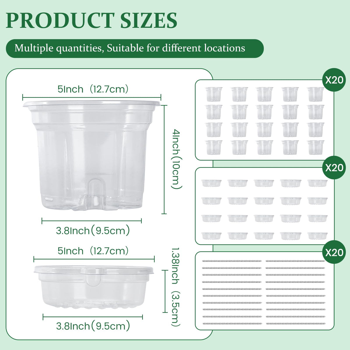 Bluepro Clear Nursery Pots with Humidity Domes, 4 Inch, 30-Pack Father Jim Norris notebooks
