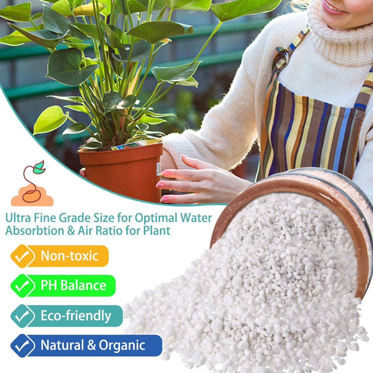 Legigo 4 Quarts Organic Perlite for Plants Indoor, Soil Mix Amendment Father Jim Norris notebooks