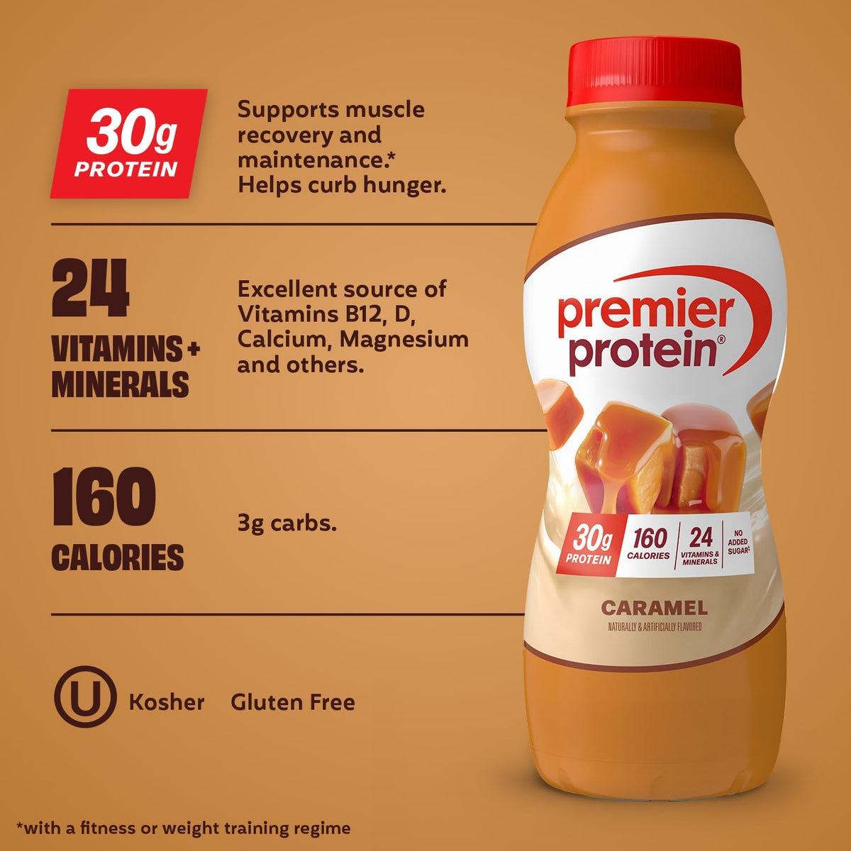 Premier Protein 30g High Protein Shake, Chocolate, 12 Pack