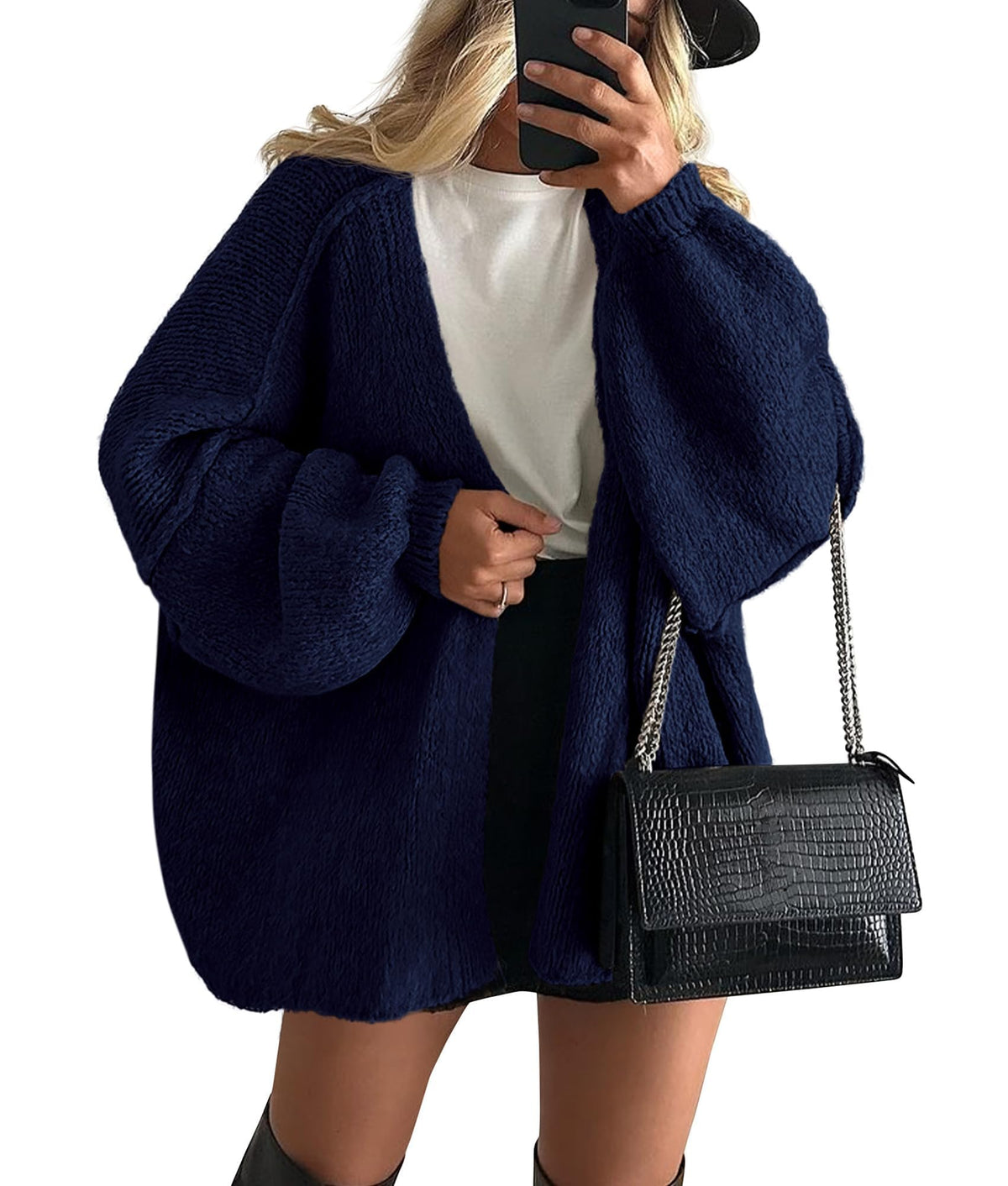 PRETTYGARDEN Womens Open Front Oversized Cardigan Sweaters