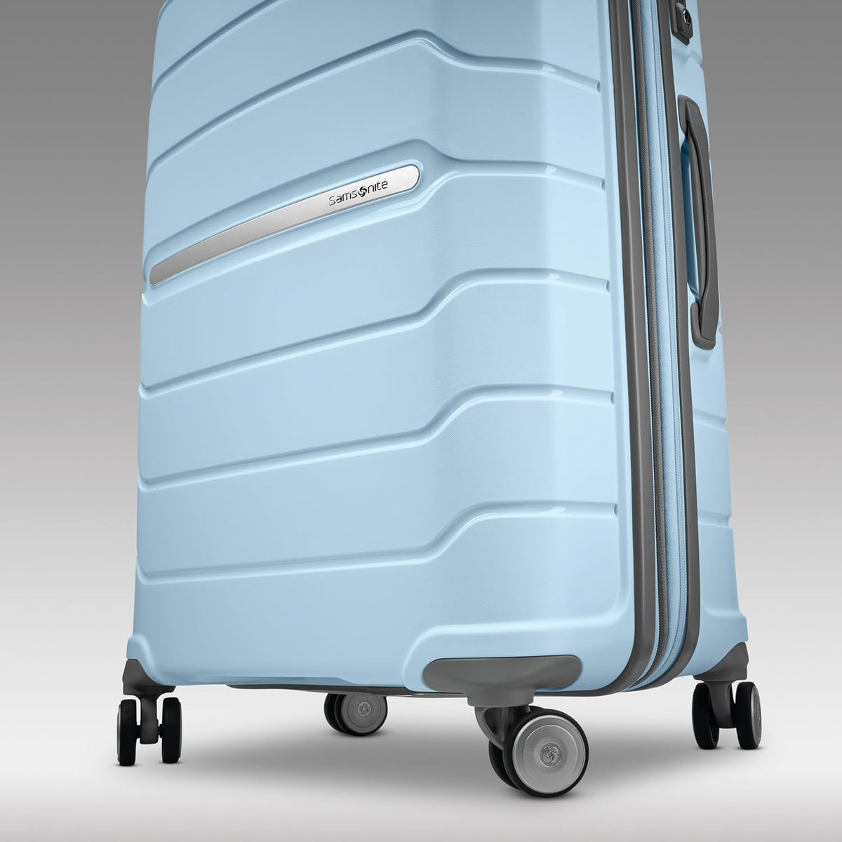 Samsonite Freeform Medium Luggage with Dual 360° Spinner Wheels - Checked Suitcase - TSA Lock, Airline-Approved - Lightweight Durable Polypropylene Expandable Hardshell - Amethyst Purple