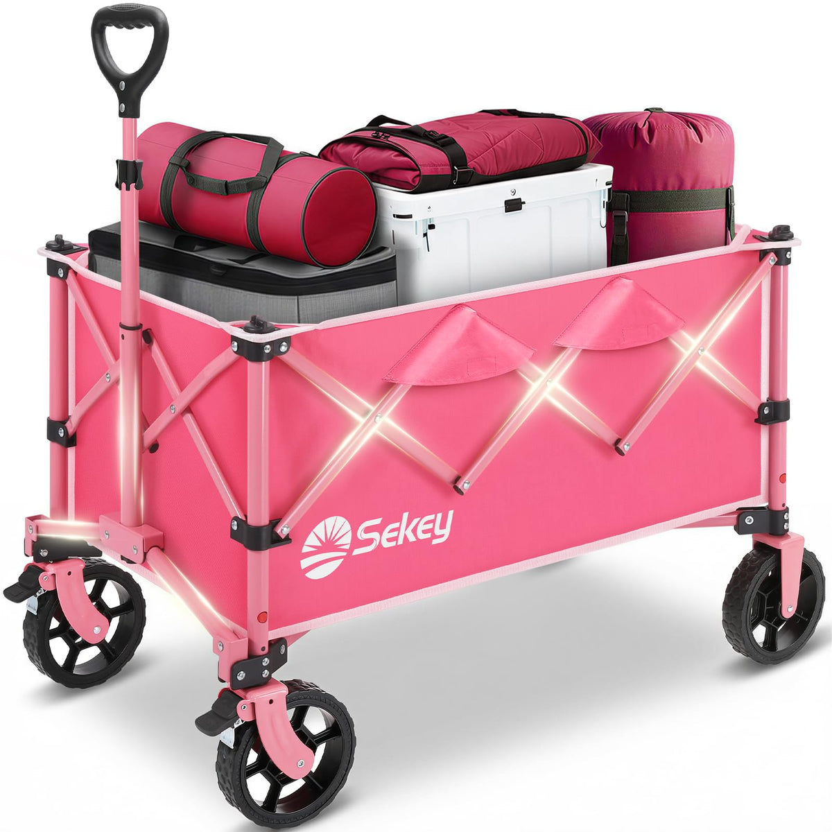 Sekey Lightweight Collapsible Wagon, 220 lb Capacity, Quick-Fold Cart Father Jim Norris notebooks
