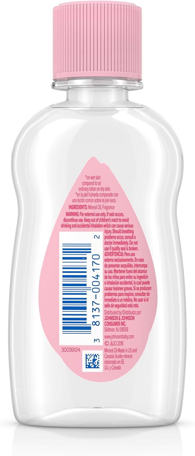 Johnson's Baby Oil, Hypoallergenic, 3 fl oz