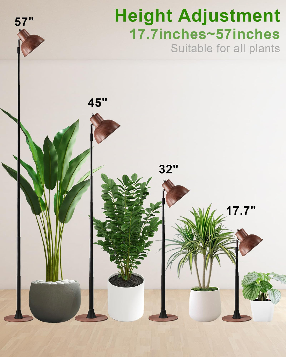 Yadoker 144 LEDs Full Spectrum Plant Grow Light for Indoor Plants,Height Adjustable, 6.3" Aluminum Housing,Automatic Timer with 8/12/16 Hours,10-Level Brightness,Black Plant Light with Base,2 Pack Father Jim Norris notebooks
