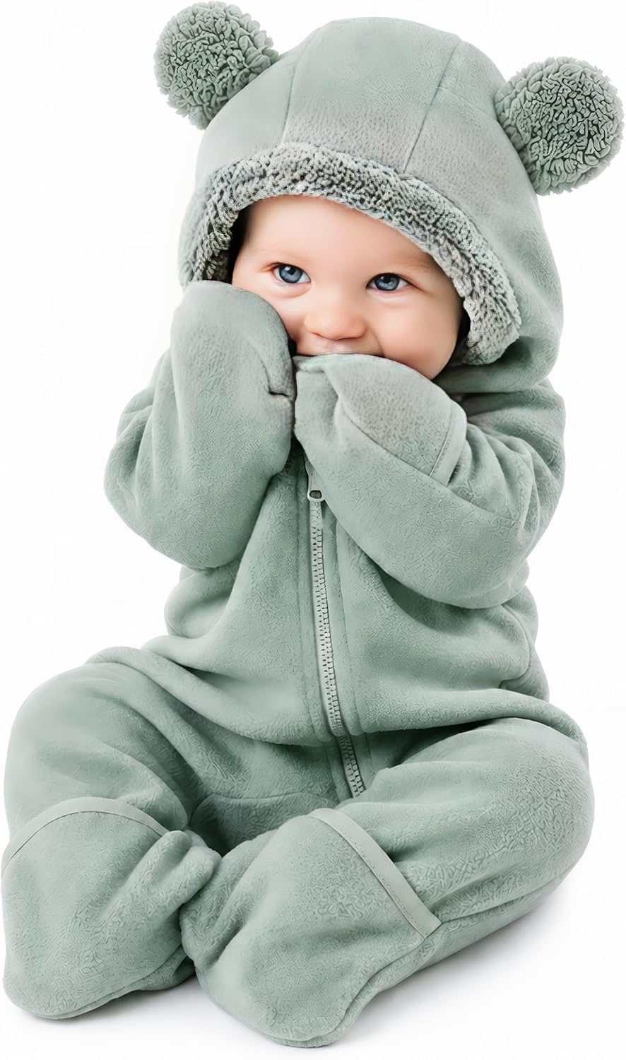 Cuddle Club Fleece Baby Bunting Bodysuit Hoodie, Newborn - 5T