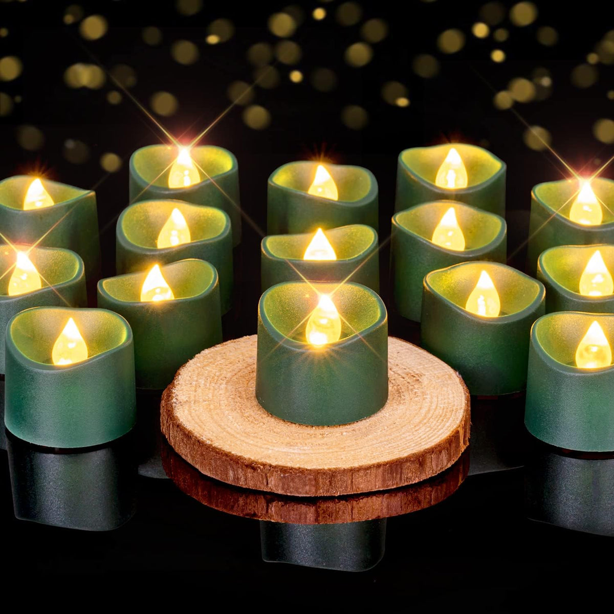 Homemory 24-Pack Black Flameless Battery Tea Light Candles, 200+ Hours Father Jim Norris notebooks