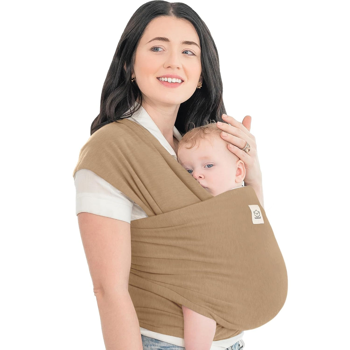 KeaBabies Baby Wrap Carrier, All in 1 Original Baby Carrier, Trendy Black