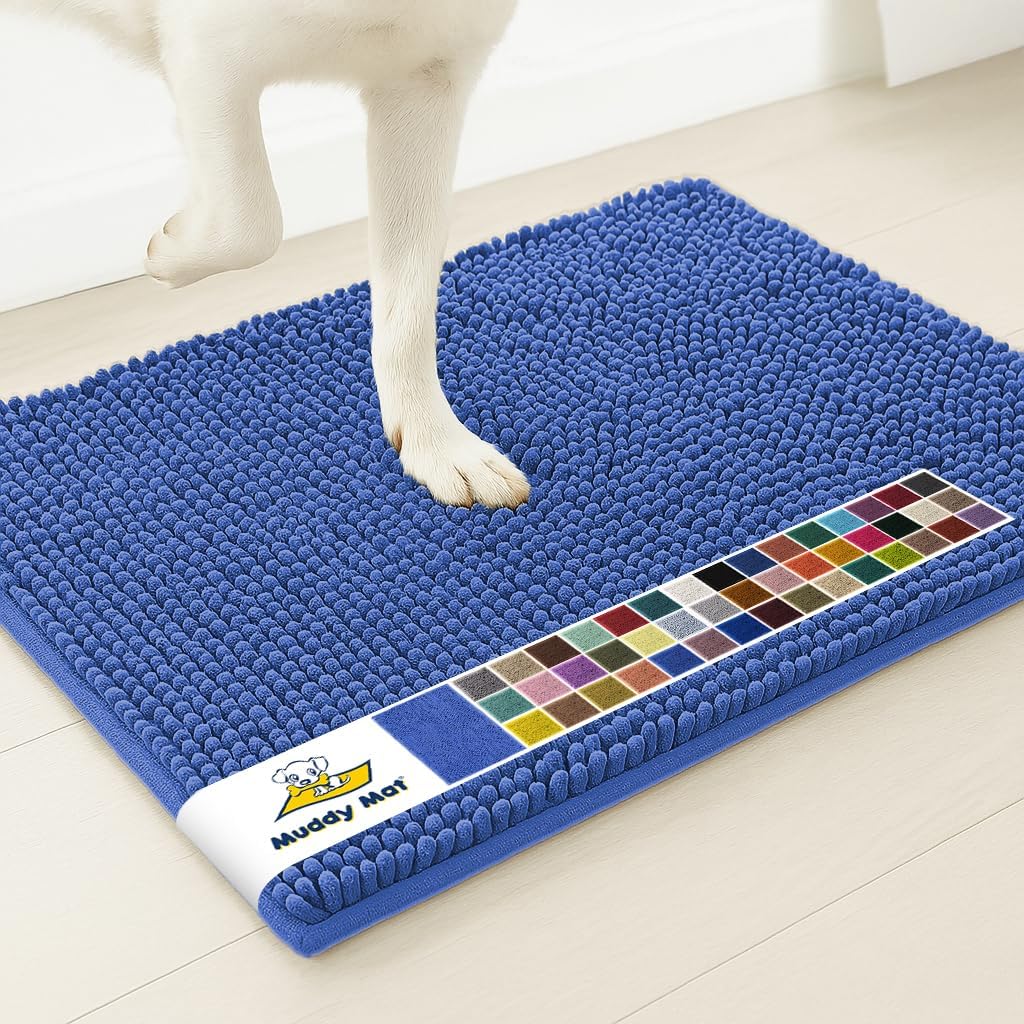 Muddy Mat® | Super Water Absorbent Door Mat Indoor, Microfiber Quick Dry Chenille Entryway Rug, Slip Resistant Front Door Mat, Indoor Mats for Entryway, Machine Washable Pet Rug, Grey 28"x18" Father Jim Norris notebooks