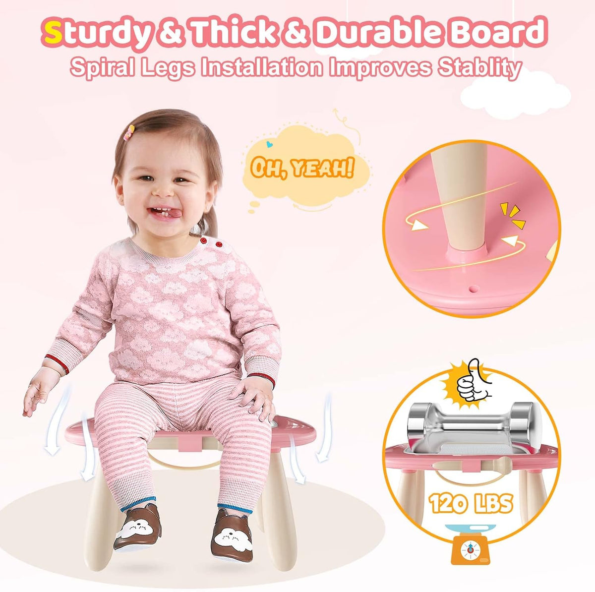 Kikidex Magnetic Drawing Board, Toddler Girl Toys for 1-3 Year Old, Doodle Board Pad Learning and Educational Toys for 1 2 3 Year Old Kids Birthday Gift (Soft Pink)