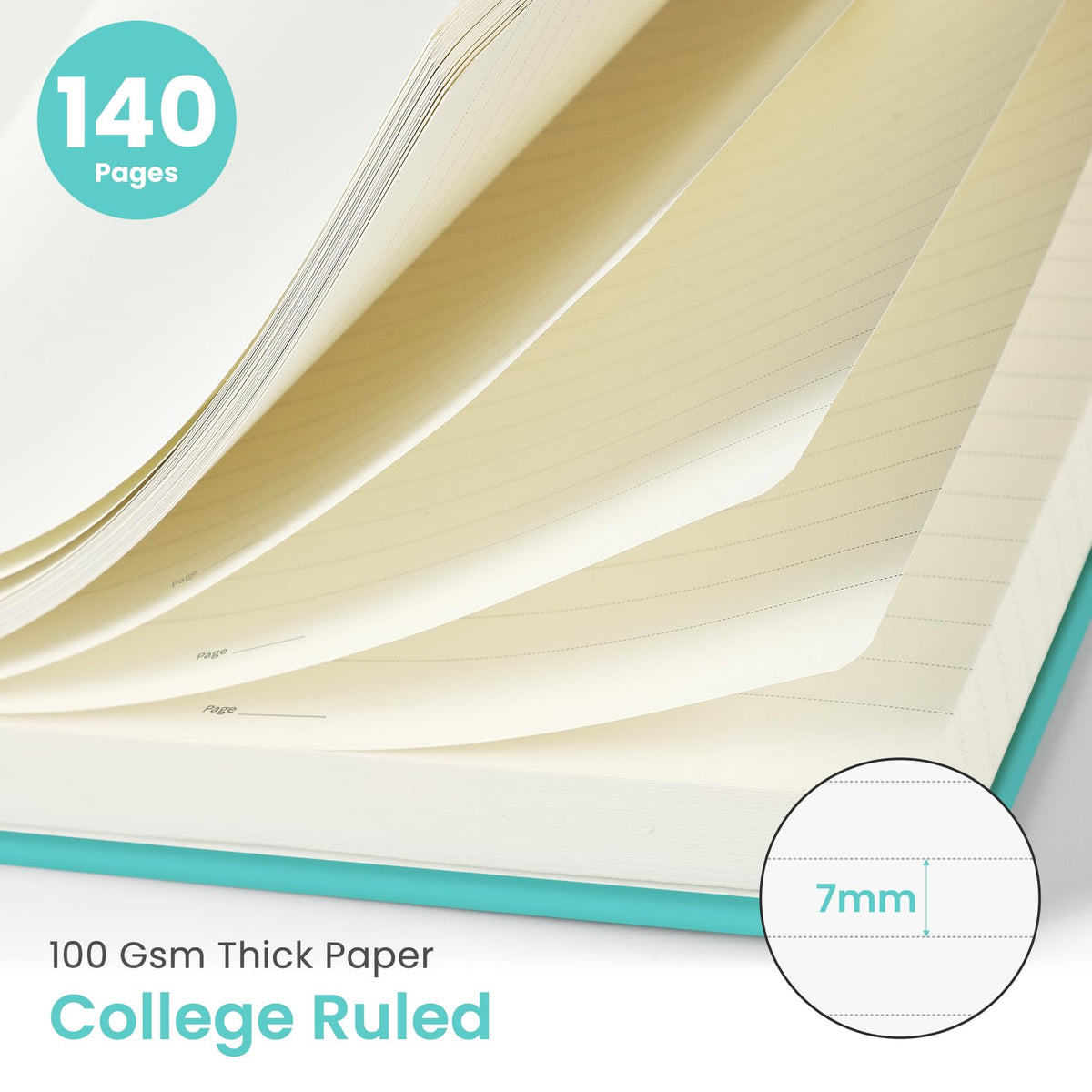 Taja Lined Spiral Notebook for Work, 5.7"x7.9" Spiral Journal College Ruled Father Jim Norris notebooks