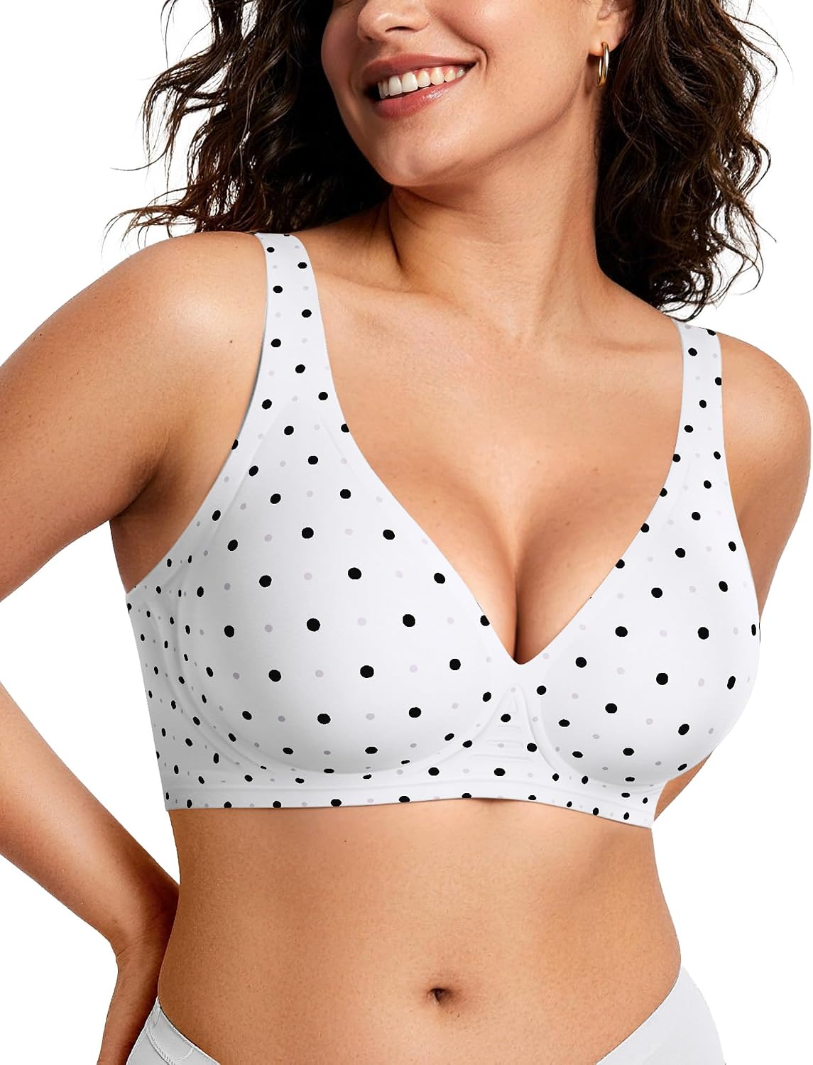 OEAK Womens Jelly Bras Wireless Deep V Bralette Comfy Push Up Tshirt Bras Father Jim Norris notebooks