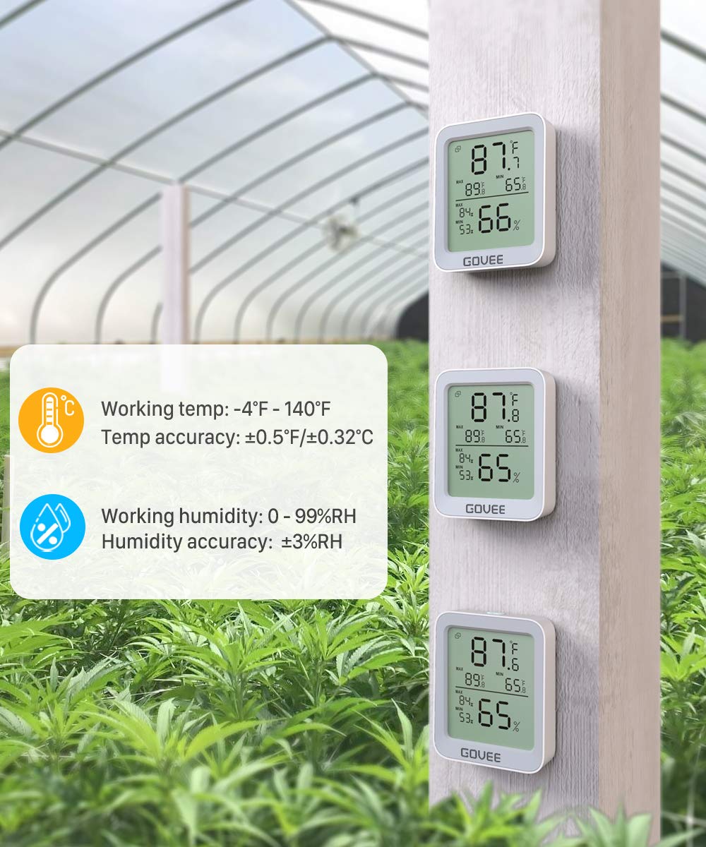Govee Indoor Hygrometer Thermometer 2Pack H5075 with Bluetooth App Control Father Jim Norris notebooks