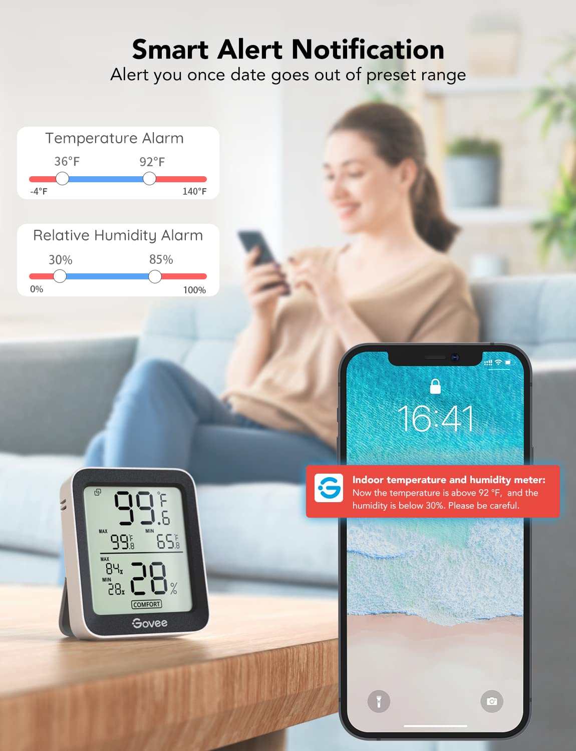 Govee Indoor Hygrometer Thermometer 2Pack H5075 with Bluetooth App Control Father Jim Norris notebooks