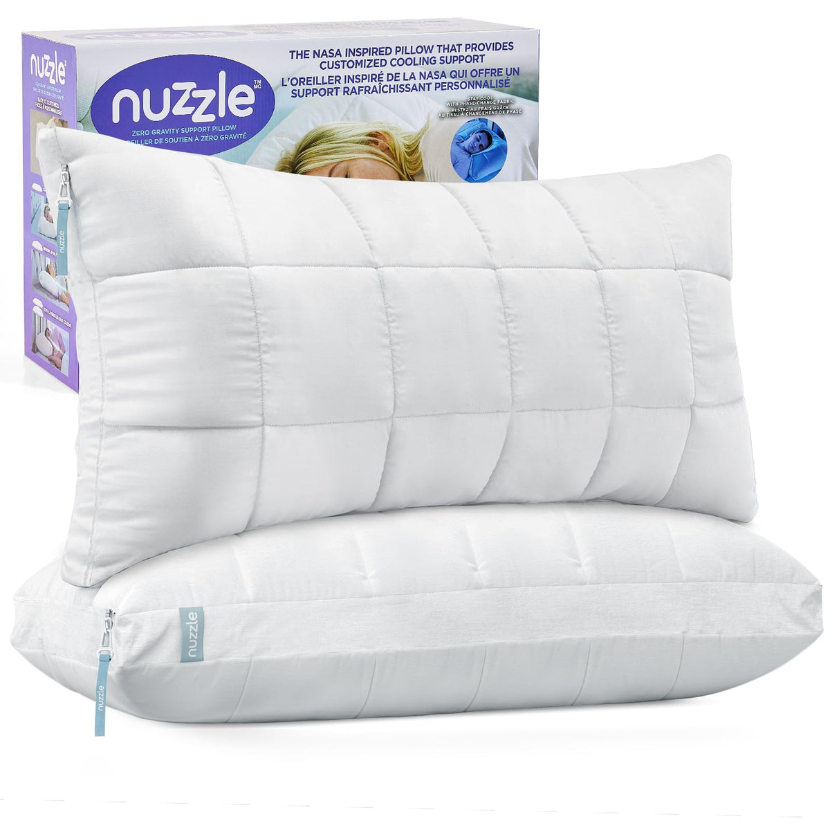 Nuzzle Adjustable Neck Pillow King Size,Soft Luxury Hotel Feel