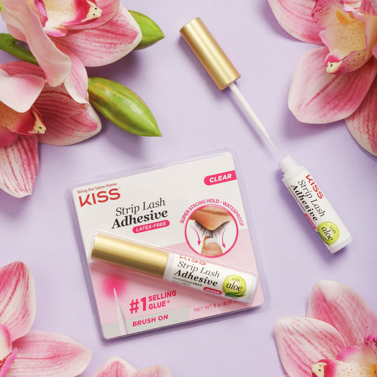 Kiss Lash Adhesive, Lash Glue, 24hr Strip Eyelash Adhesive