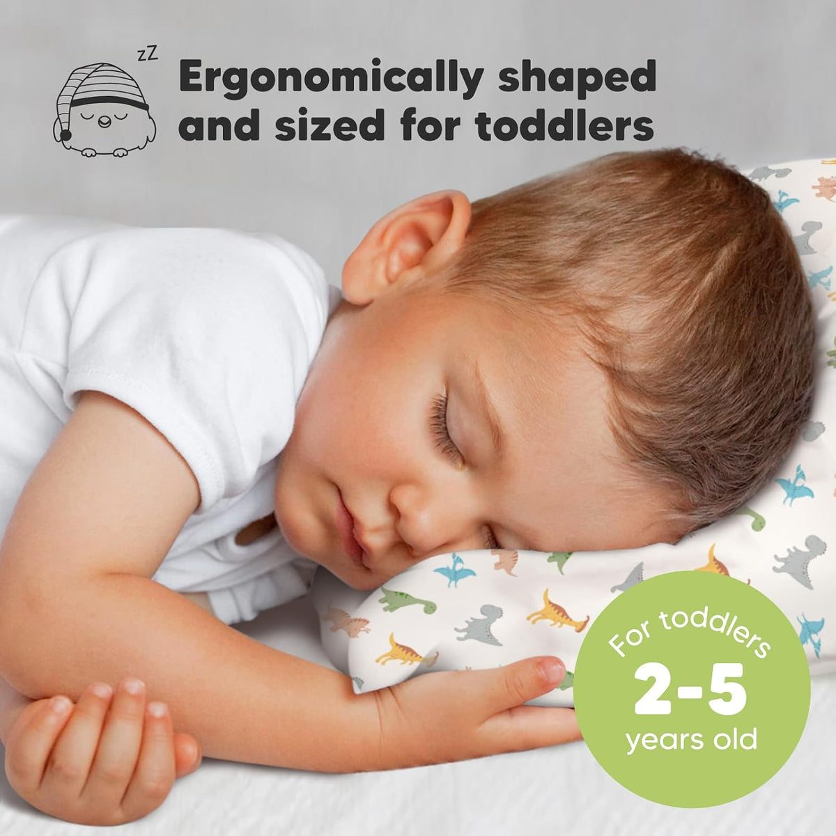 Toddler Pillow with Pillowcase, 13x18 My Little Dreamy Pillow (ABC Land)