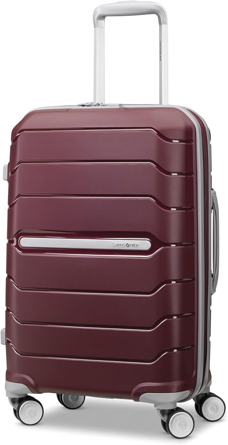 Samsonite Freeform Medium Luggage with Dual 360° Spinner Wheels - Checked Suitcase - TSA Lock, Airline-Approved - Lightweight Durable Polypropylene Expandable Hardshell - Amethyst Purple
