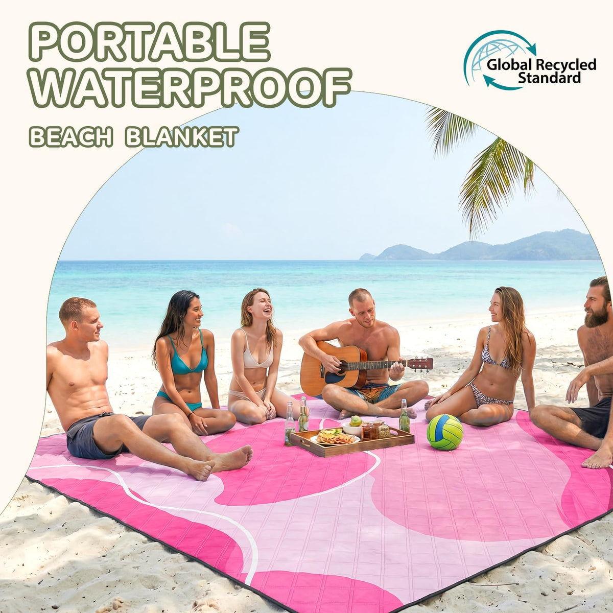Genovega Waterproof Beach Blanket Picnic Outdoor Mat Rug Extra Large Portable Umbrella Wagon Folding Pop Tent Sun Shelter Shade Canopy Ball Cart Cool Cabana Anchor Fan Mesh Bag Tote Toallas Manta Father Jim Norris notebooks