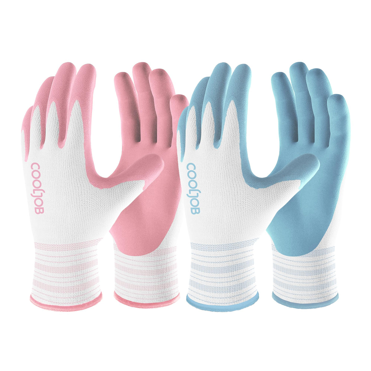 COOLJOB 6 Pairs Gardening Gloves for Women Ladies, Breathable Rubber Coated for Yard Garden, Outdoor Indoor Protective Work with Grip, Medium Size, Red & Green Father Jim Norris notebooks