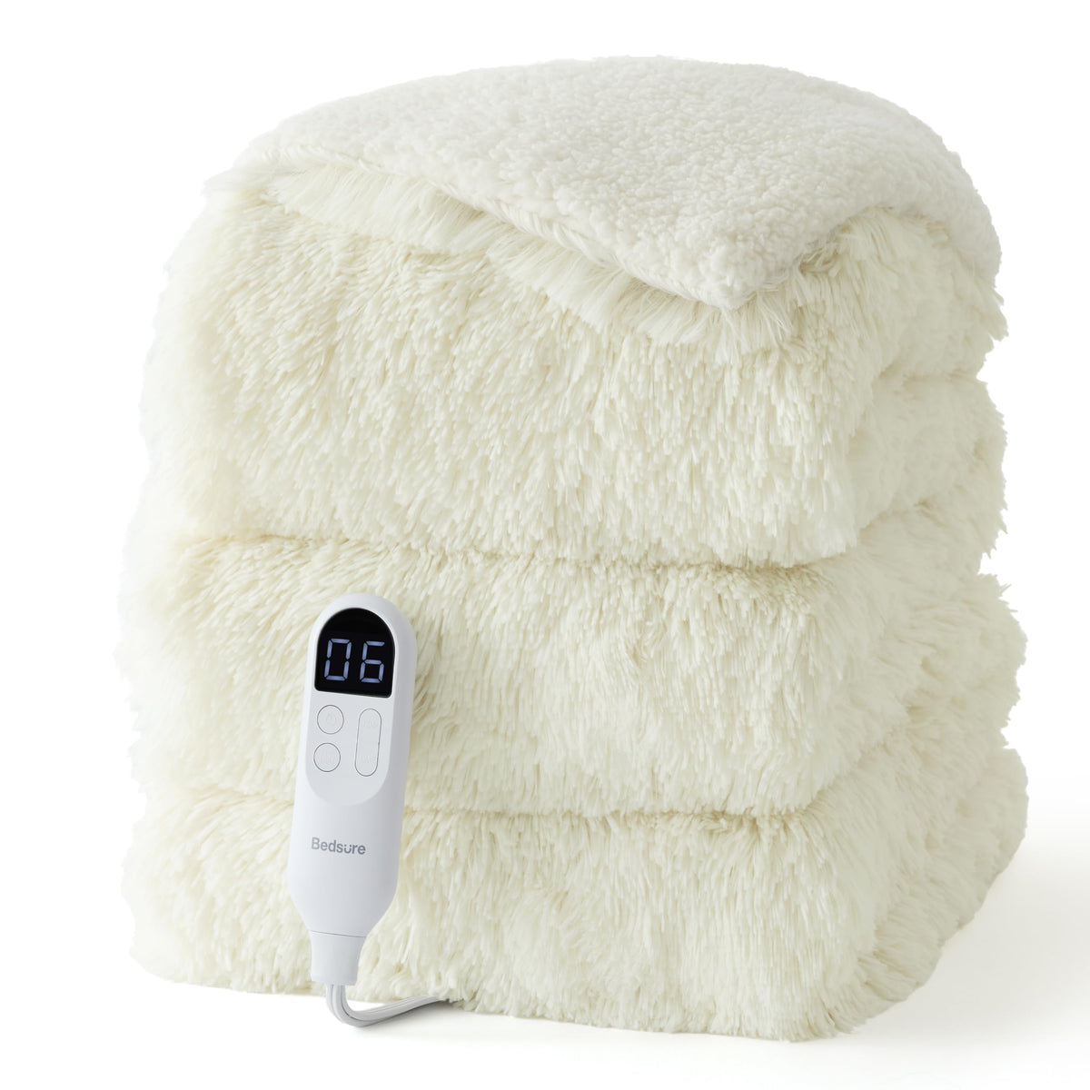 Bedsure Electric Blanket Twin with Preheat Function - Soft Flannel Heated Blanket Twin Size, Fast Heating with 6 Time Settings (Up to 10H) & 6 Heat Settings, Gifts for Grandma (62x84 inches, Grey)