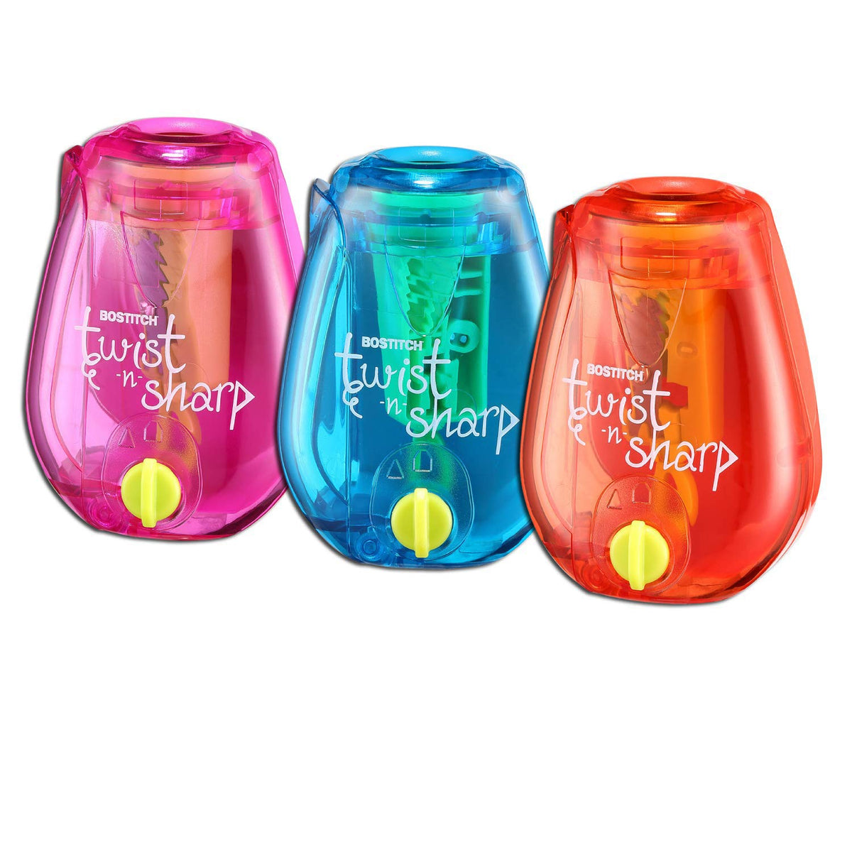 Bostitch Office Pencil Sharpener, Manual, One Assorted Color, Twist-n-Sharp, Kids, Boys, Girls, Colored Pencils, 1 Pack Father Jim Norris notebooks
