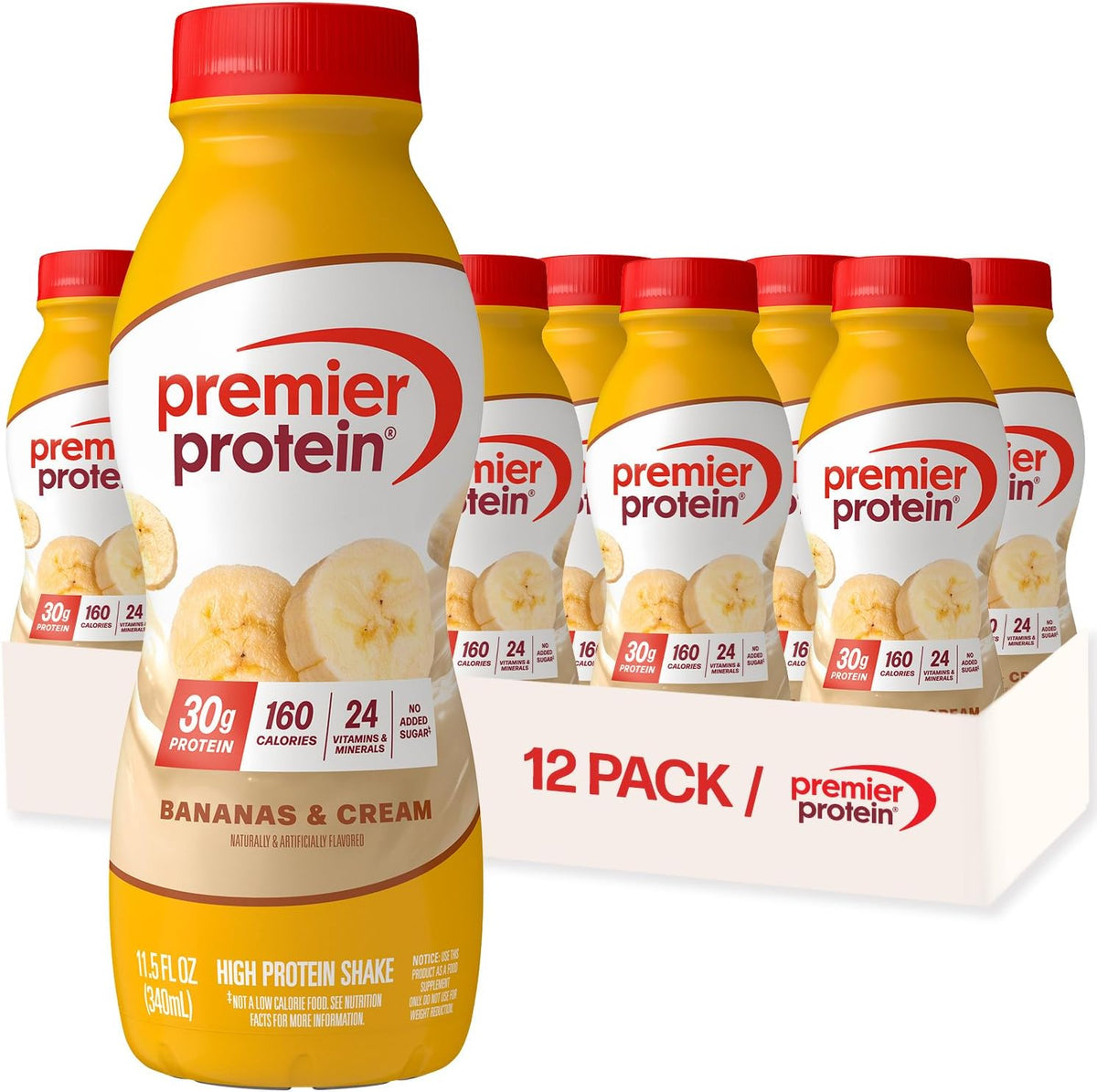 Premier Protein 30g High Protein Shake, Chocolate, 12 Pack