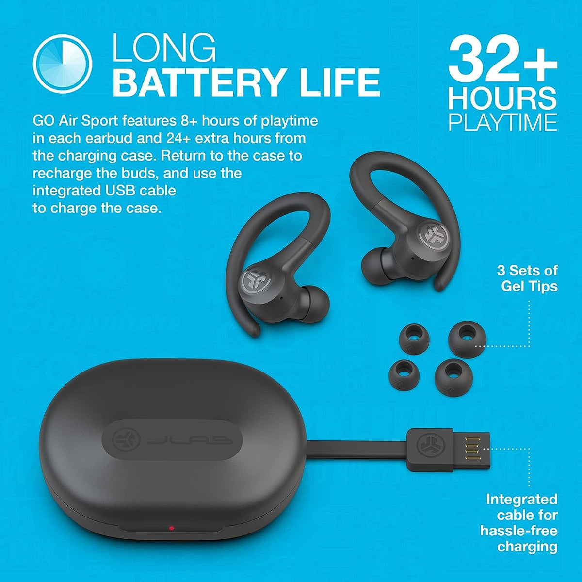 JLab, Go Sport+, True Wireless Workout Earbuds, Bluetooth Sport Earbuds, Clear Calling, Teal Father Jim Norris notebooks