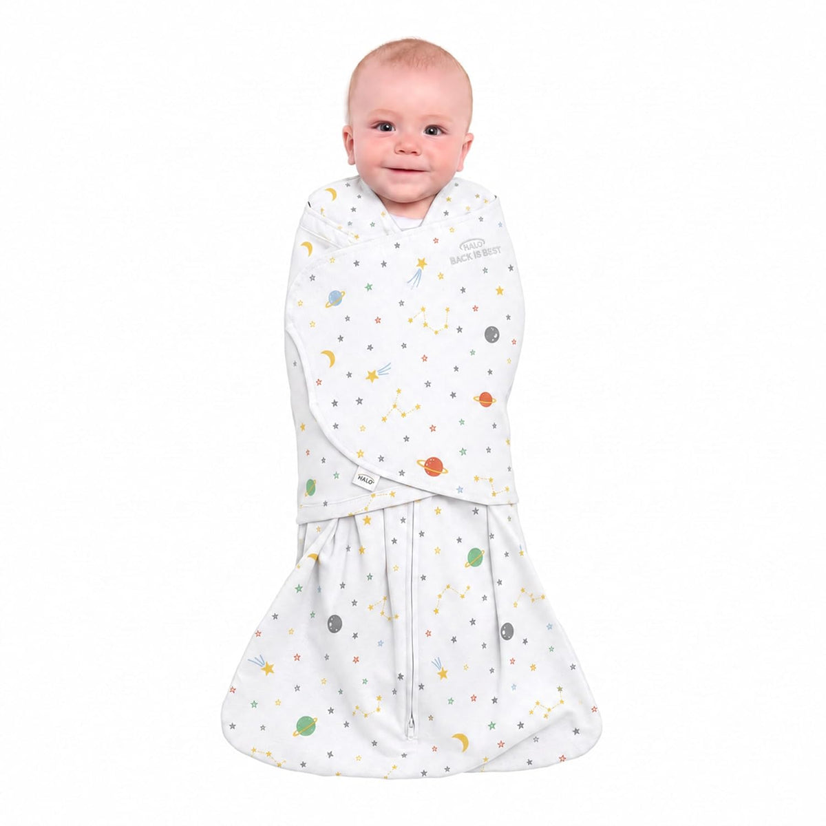 HALO SleepSack Swaddle | Cotton | 1.5 TOG | 68-75°F | 6-12 lbs |Baby Blue