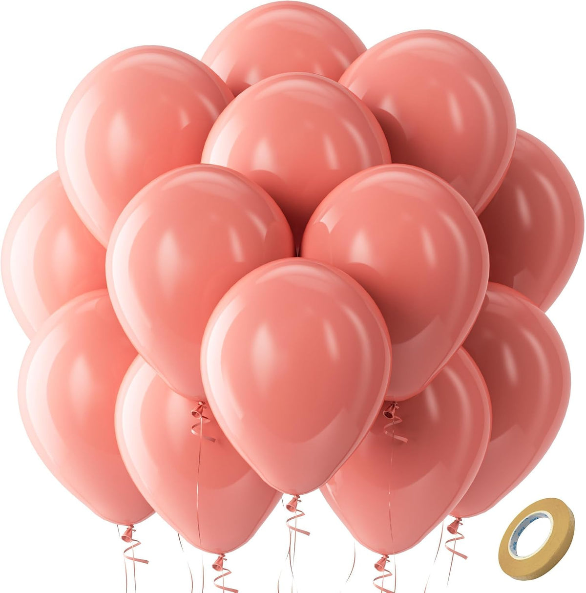 Bezente Assorted Latex Rainbow Balloons 100 Pack 12 inch