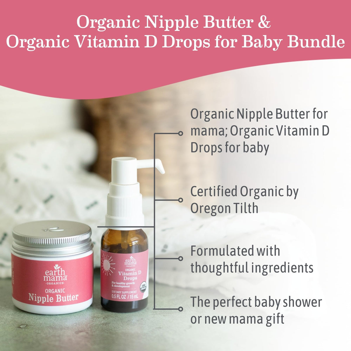 Earth Mama Organic Nipple Butter, Lanolin-Free Breastfeeding Cream, 2 fl oz