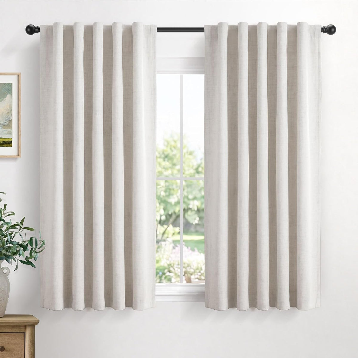Blush Pink Total Blackout Sliding Door Curtains 96 Inches Long