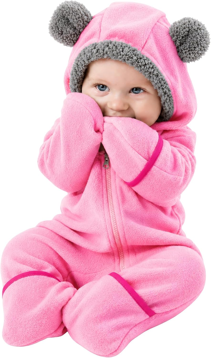 Cuddle Club Fleece Baby Bunting Bodysuit Hoodie, Newborn - 5T